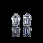 1.5 Carat Lab Grown Emerald Diamond Stud Earrings