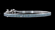 1.5 Carat Lab Grown Round Shape Blue Diamond Bracelet