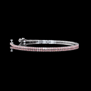 1.5 Carat Lab Grown Round Shape Pink Diamond Bracelet