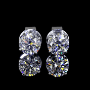 1 Carat Lab Grown Round Diamond Stud Earrings