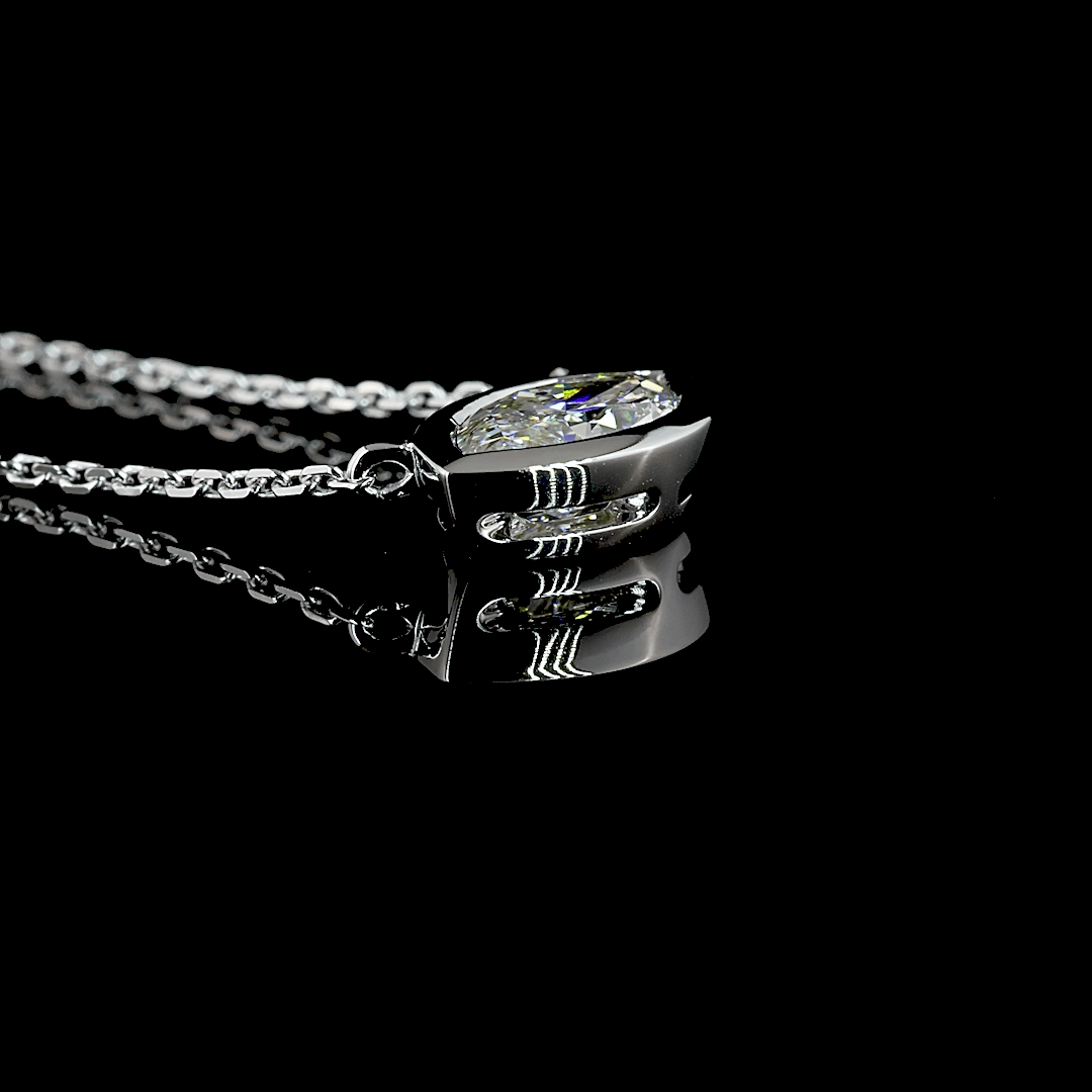 1 Carat Marquise Diamond Solitaire Pendant