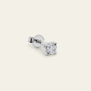 Round Brilliant-Cut Diamond Stud Earrings