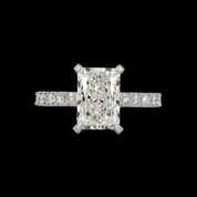 10.5 Carat Radiant Shape Hidden Halo Ring