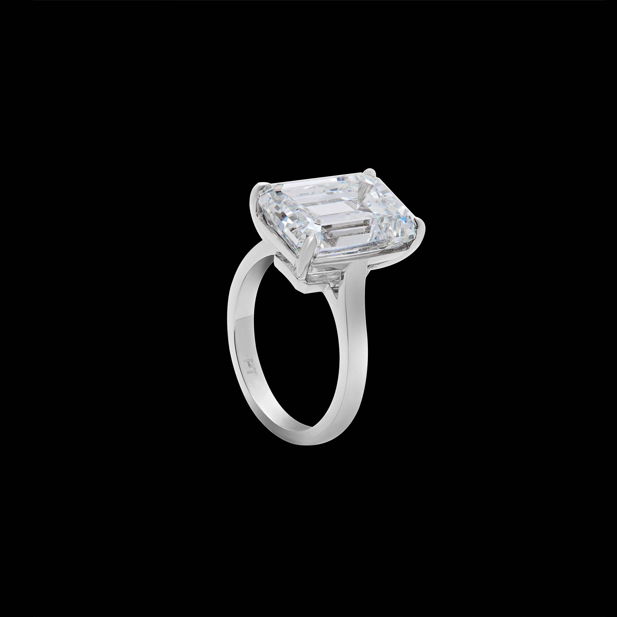 10 Carat Emerald-Cut Diamond Engagement Ring
