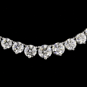12 Carat Graduated Lab Grown Diamond Tennis Necklace