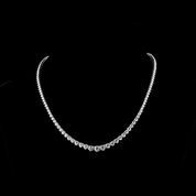 12 Carat Graduated Lab Grown Diamond Tennis Necklace