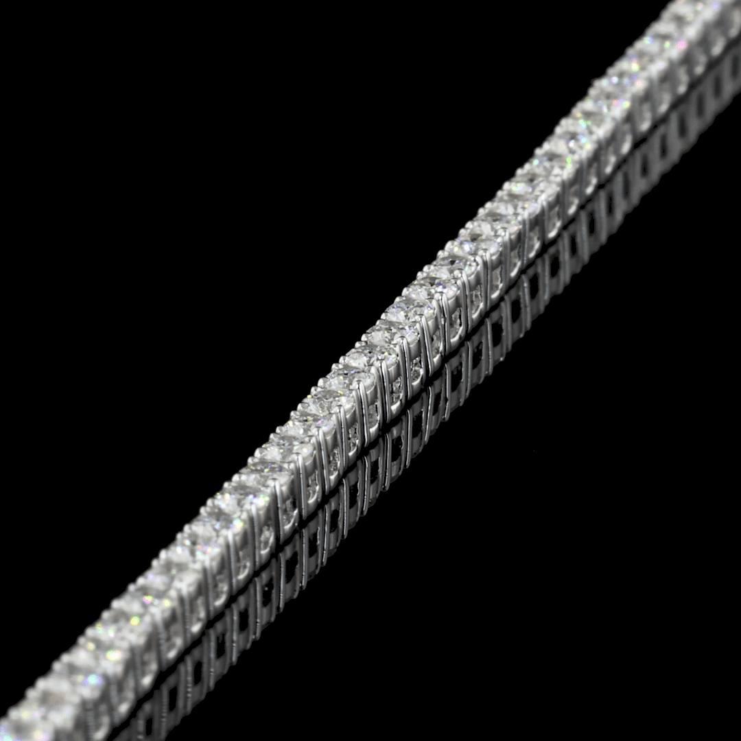 13.56 Carat Round Cut Lab Grown Diamond Tennis Necklace