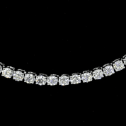 13.56 Carat Round Cut Lab Grown Diamond Tennis Necklace
