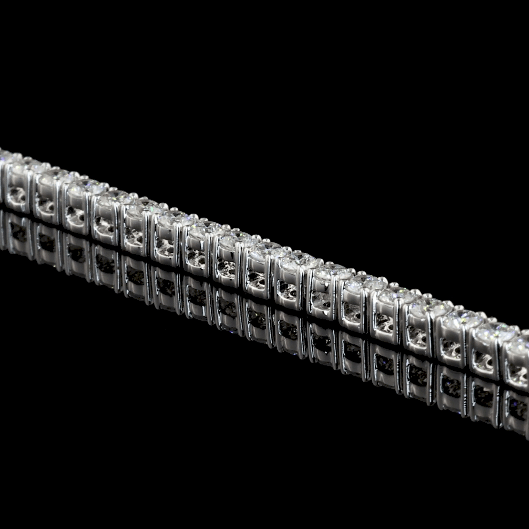 13.56 Carat Round Cut Lab Grown Diamond Tennis Necklace