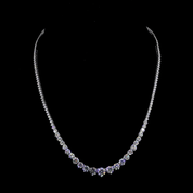 13 Carat Graduated Lab Grown Diamond Tennis Necklace