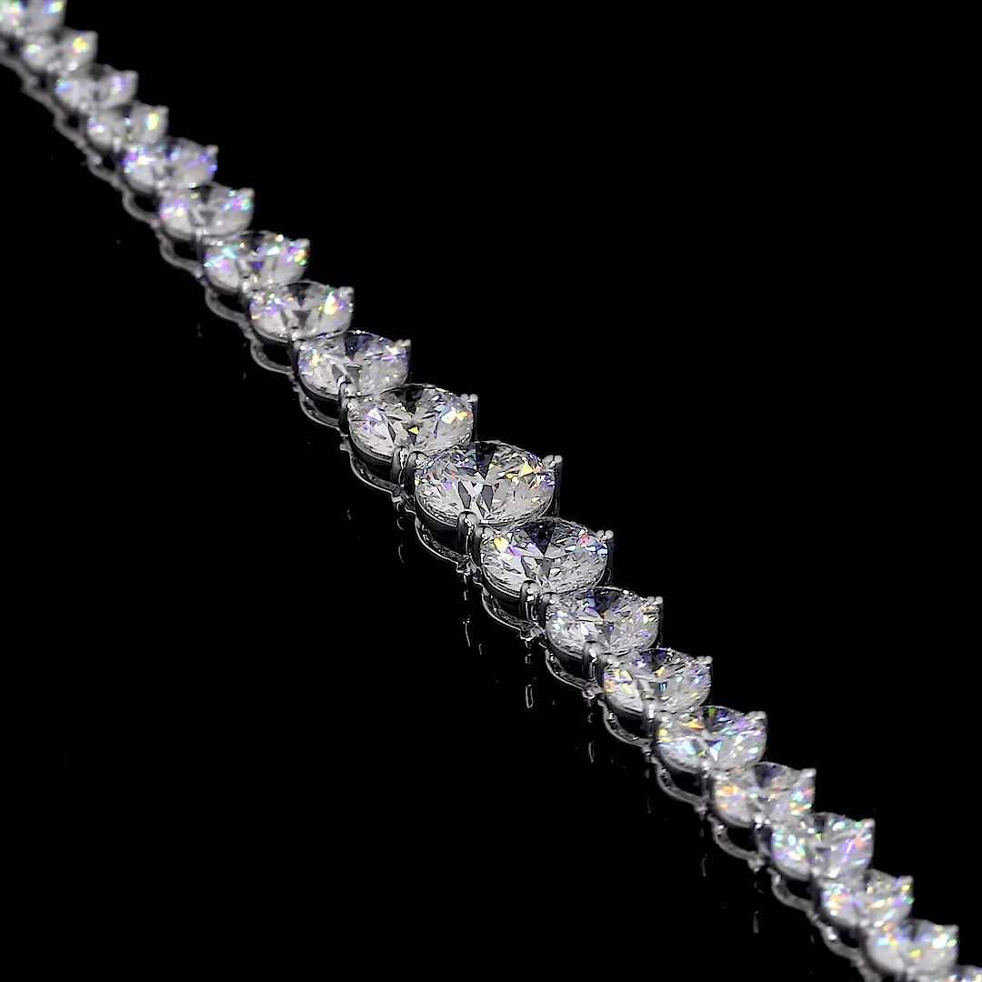 13 Carat Graduated Lab Grown Diamond Tennis Necklace