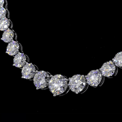 13 Carat Graduated Lab Grown Diamond Tennis Necklace