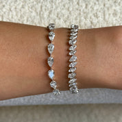 14 Carat Marquise and Pear Shape Lab Grown Diamond Bracelet