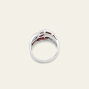 Ruby and Diamond Knot Ring