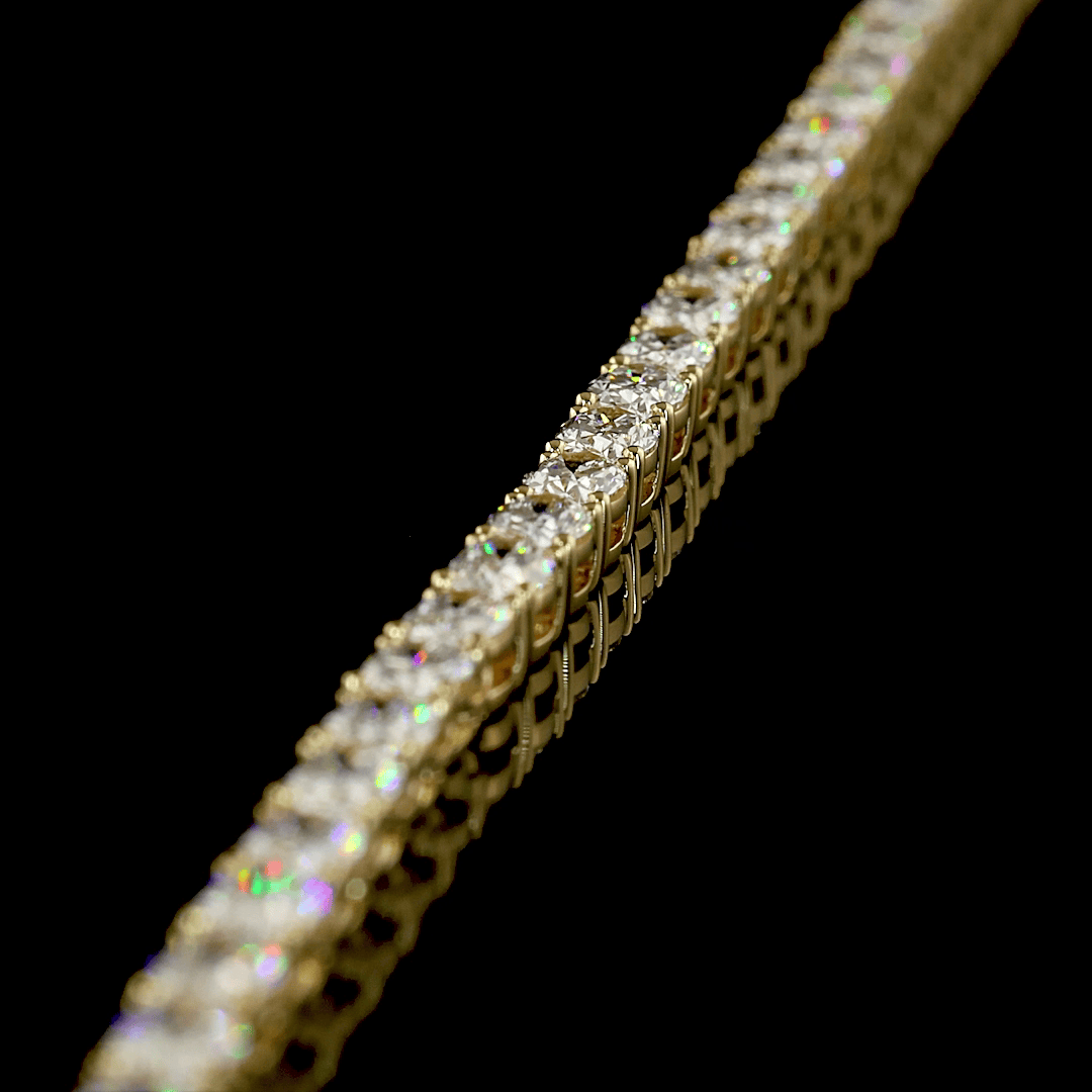 17.5 Carat Yellow Gold Lab Oval Diamond Lariat Necklace