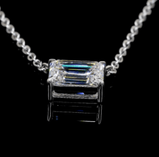 2.1 Carat Emerald Lab Grown Diamond Necklace