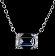 2.1 Carat Emerald Lab Grown Diamond Necklace