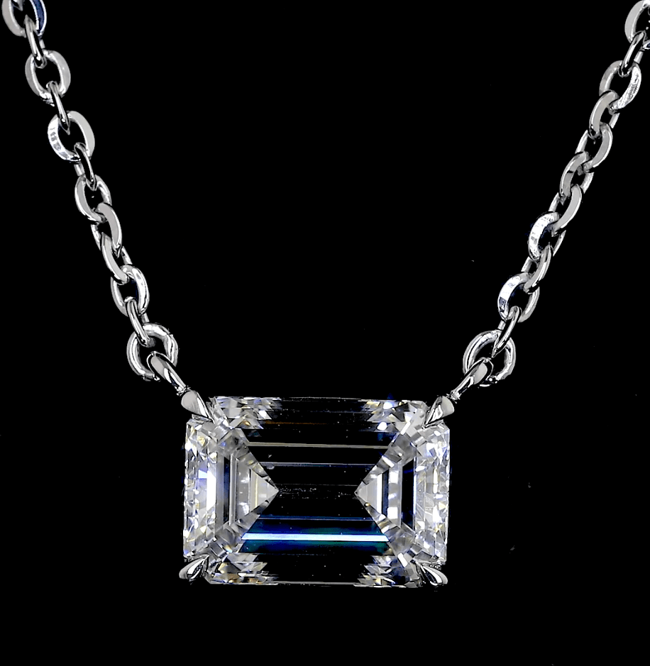 2.1 Carat Emerald Lab Grown Diamond Necklace