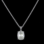 2.5 Carat Lab Antique Cushion-Cut Diamond Solitaire Pendant