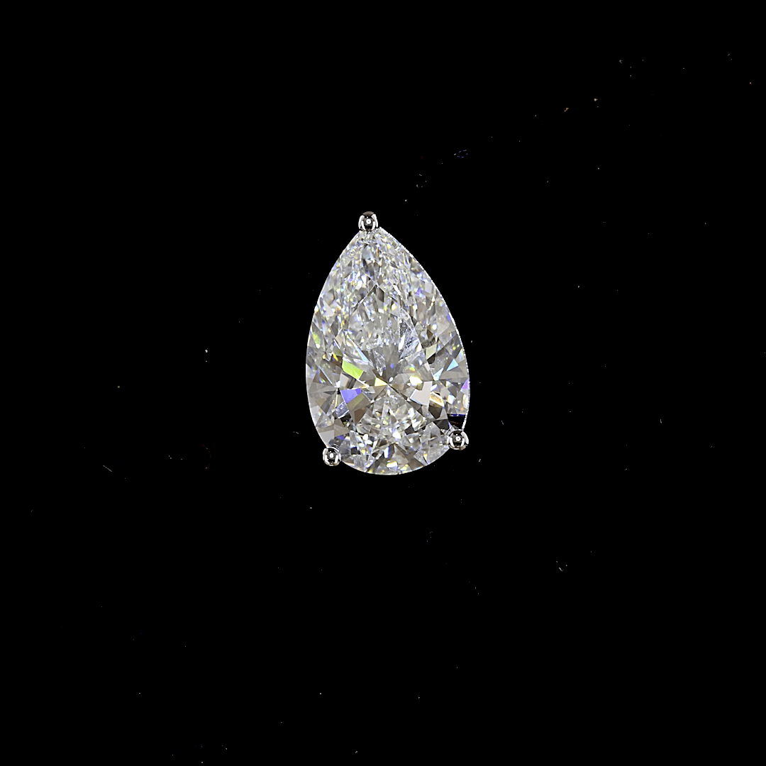2.5 Carat Lab Grown Pear Diamond Stud Earrings