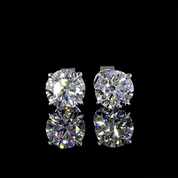 2.5 Carat Lab Grown Round Diamond Stud Earrings