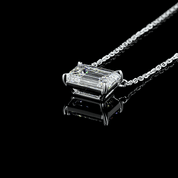 2 Carat Lab Emerald-Cut Diamond Solitaire Pendant