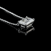 2 Carat Lab Emerald-Cut Diamond Solitaire Pendant