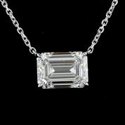 2 Carat Lab Emerald-Cut Diamond Solitaire Pendant