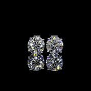 2 Carat Lab Grown Round Diamond Stud Earrings
