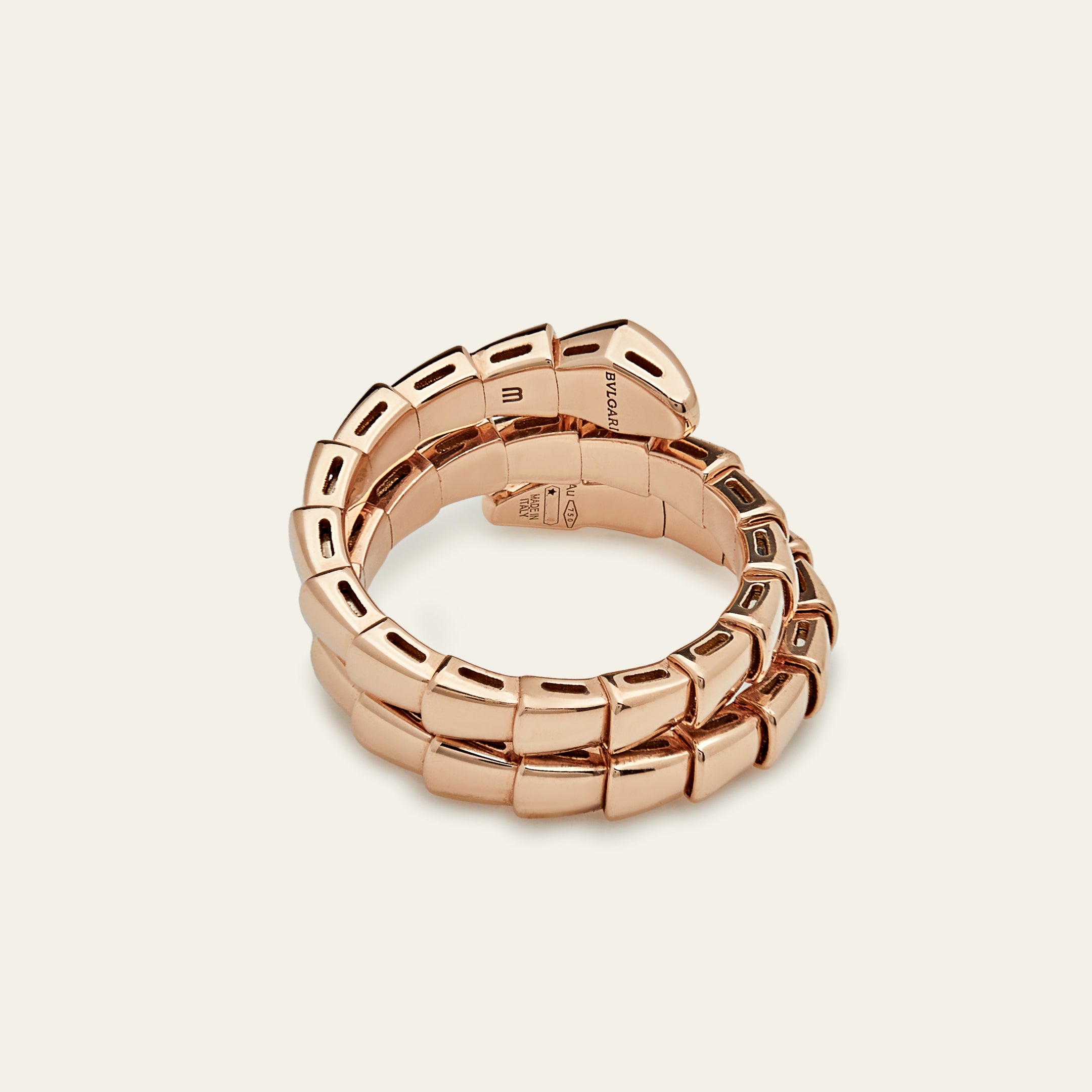 BVLGARI Serpenti Viper Ring Rose Gold and Diamonds 357876