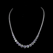 25 Carat Graduated Lab Grown Diamond Tennis Necklace