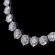 25 Carat Graduated Lab Grown Diamond Tennis Necklace
