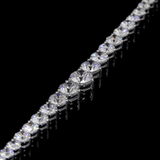 25 Carat Graduated Lab Grown Diamond Tennis Necklace