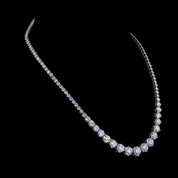 25 Carat Graduated Lab Grown Diamond Tennis Necklace