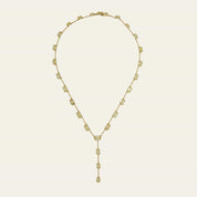 27 Carat Lariat Fancy Yellow Oval Cut Diamond Necklace in Yellow Gold