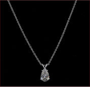 3.06 Carat Pear Lab Grown Diamond Necklace