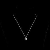3.4 Carat White Gold Lab Cushion Modified Shape Pendant
