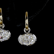 3 Carat Lab Oval Diamond Hanging Earring