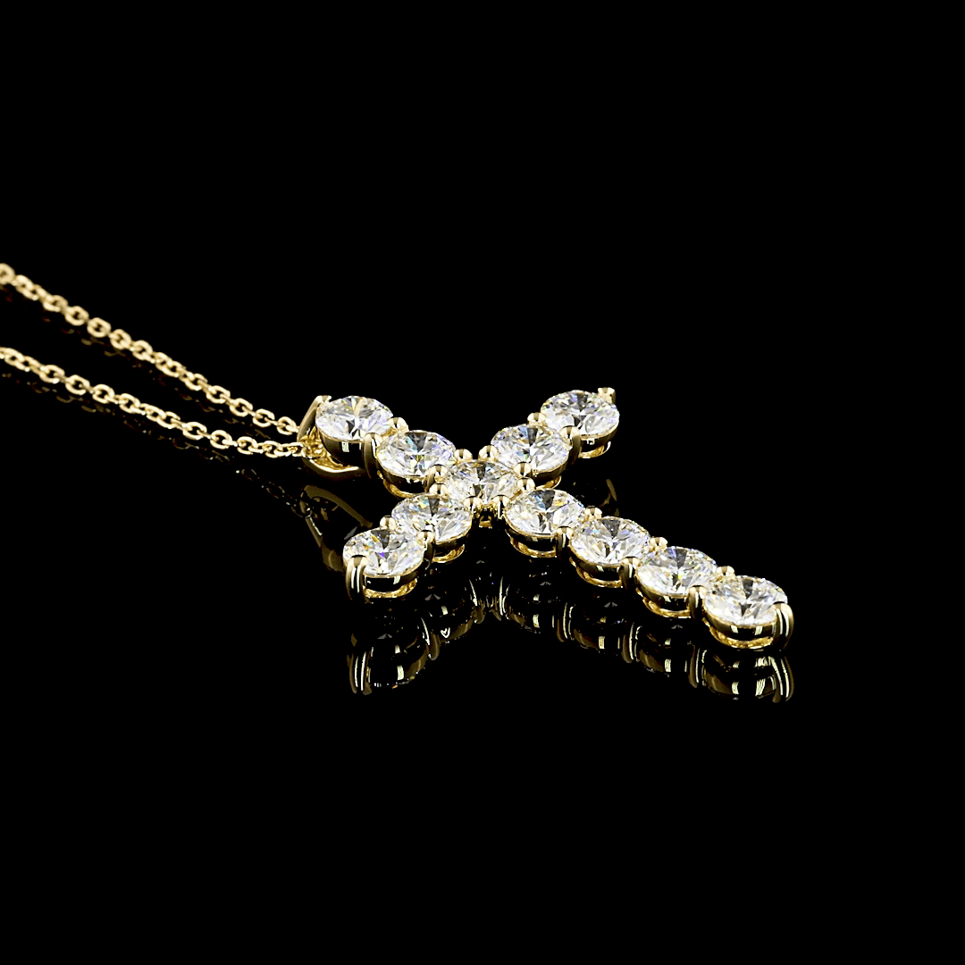 4.1 Carat Round Lab Grown Diamond Necklace