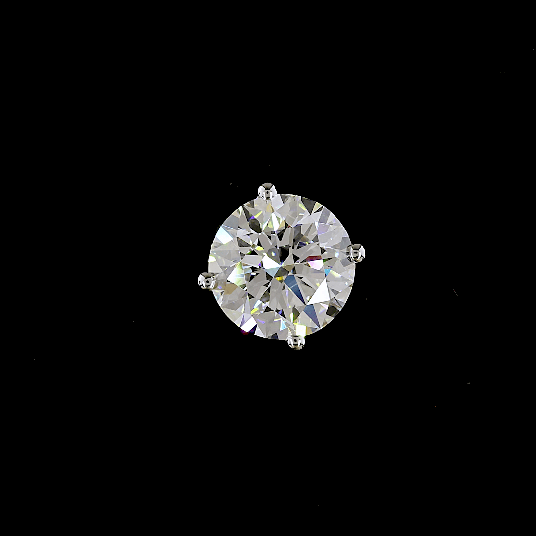 4.5 Carat Lab Grown Round Diamond Stud Earrings