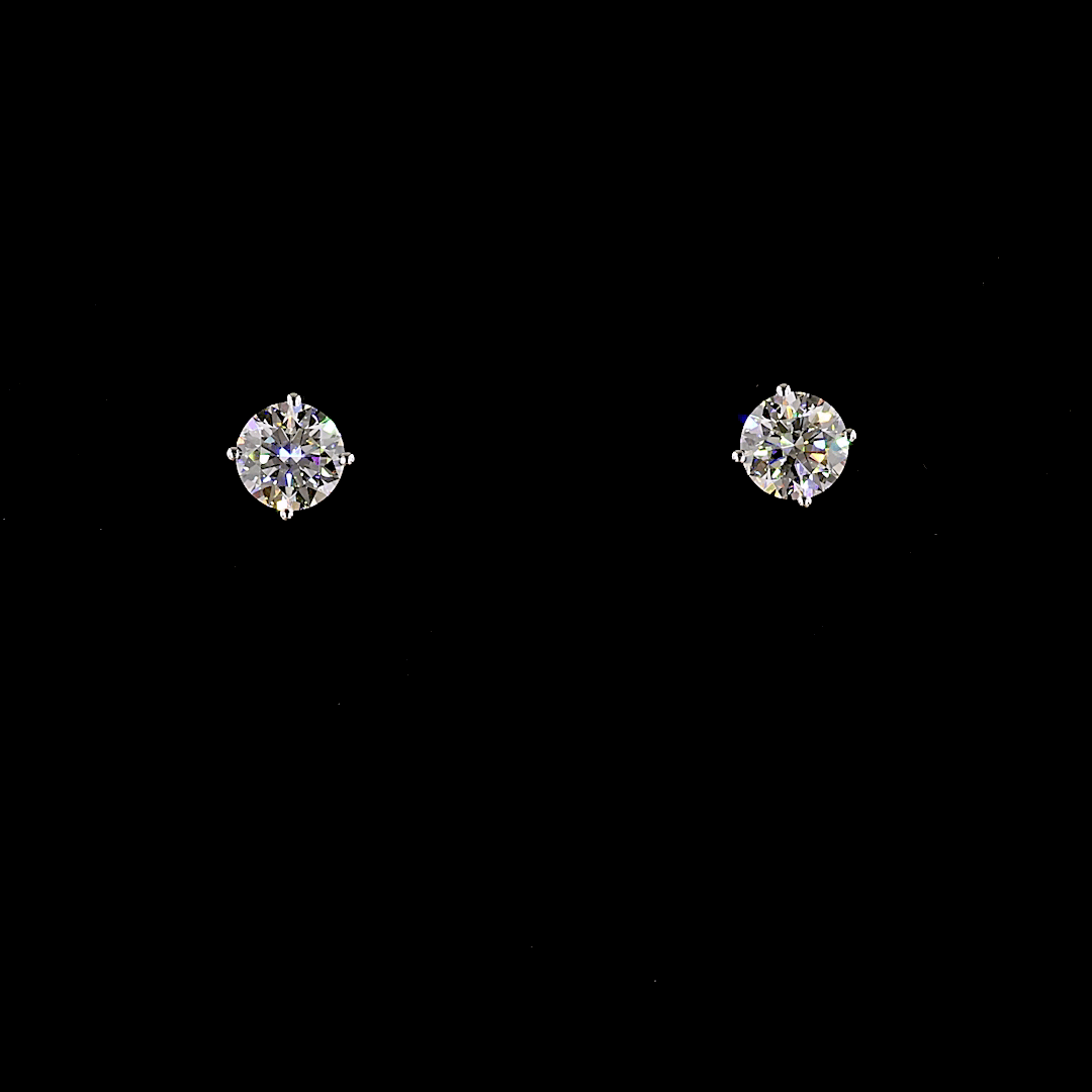 4.5 Carat Lab Grown Round Diamond Stud Earrings