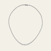 4.6 Carat Graduating Diamond Tennis Necklace in White Gold