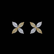 4.7 Carat White and Yellow Diamond Lab Earring