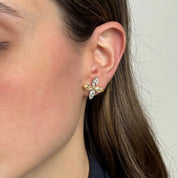 4.7 Carat White and Yellow Diamond Lab Earring