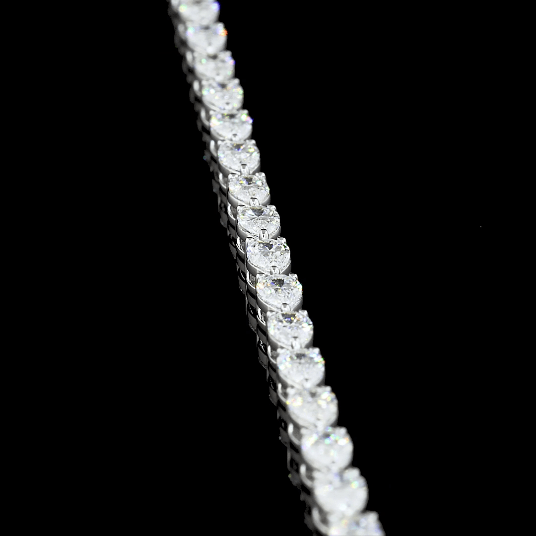 4 Carat Lab Grown Pear-Shaped Diamond Bracelet