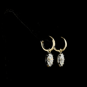 4 Carat Lab Oval Shape Diamond Hanging Earring