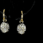4 Carat Lab Oval Shape Diamond Hanging Earring