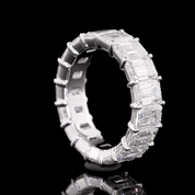 6 Carat Emerald Lab Grown Diamond Eternity Ring