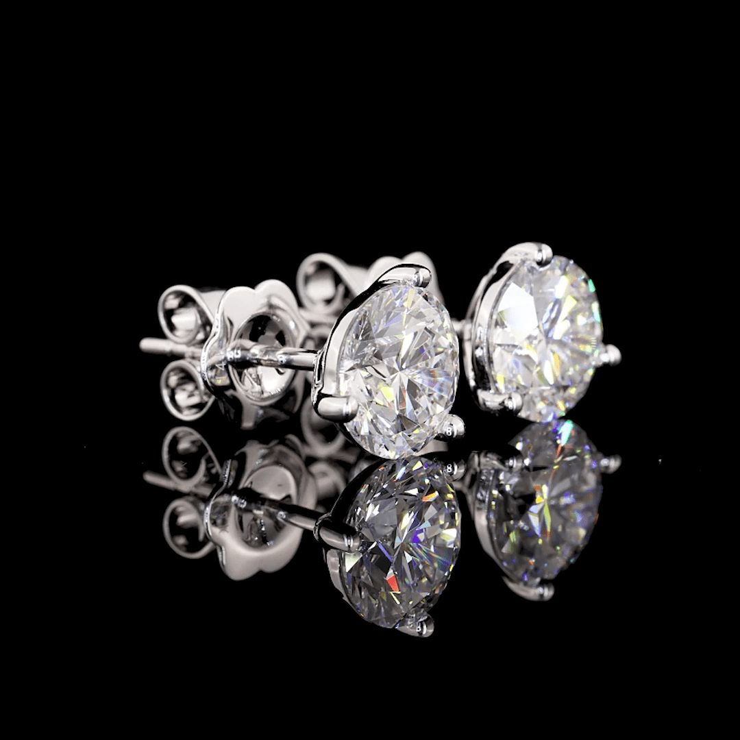 5 Carat Lab Grown Diamond Stud Earrings