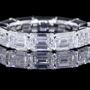 6.02 Carat Emerald Lab Grown Diamond Eternity Ring